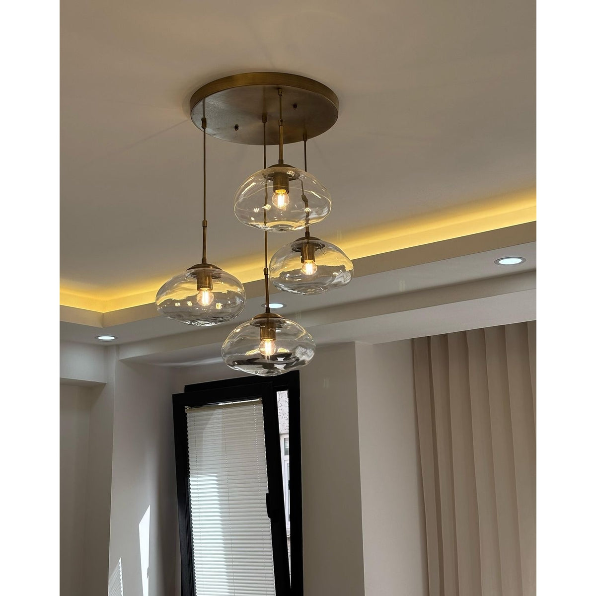 Hydrix 4lü Cam Sarkıt Avize