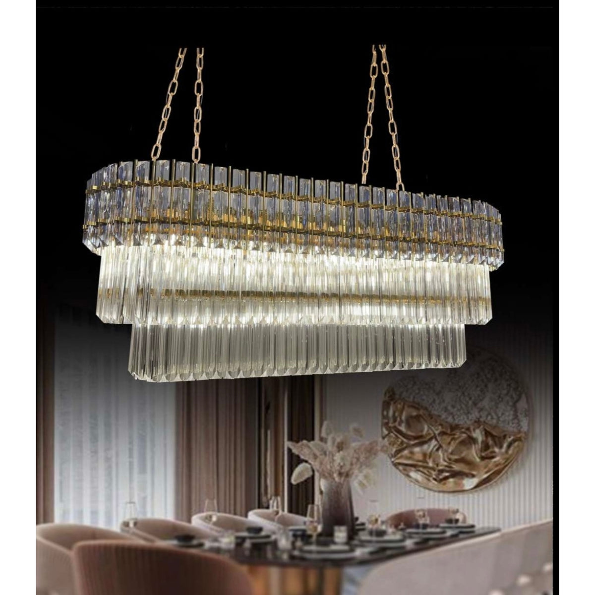 Blanc Cristal Sarkıt Avize
