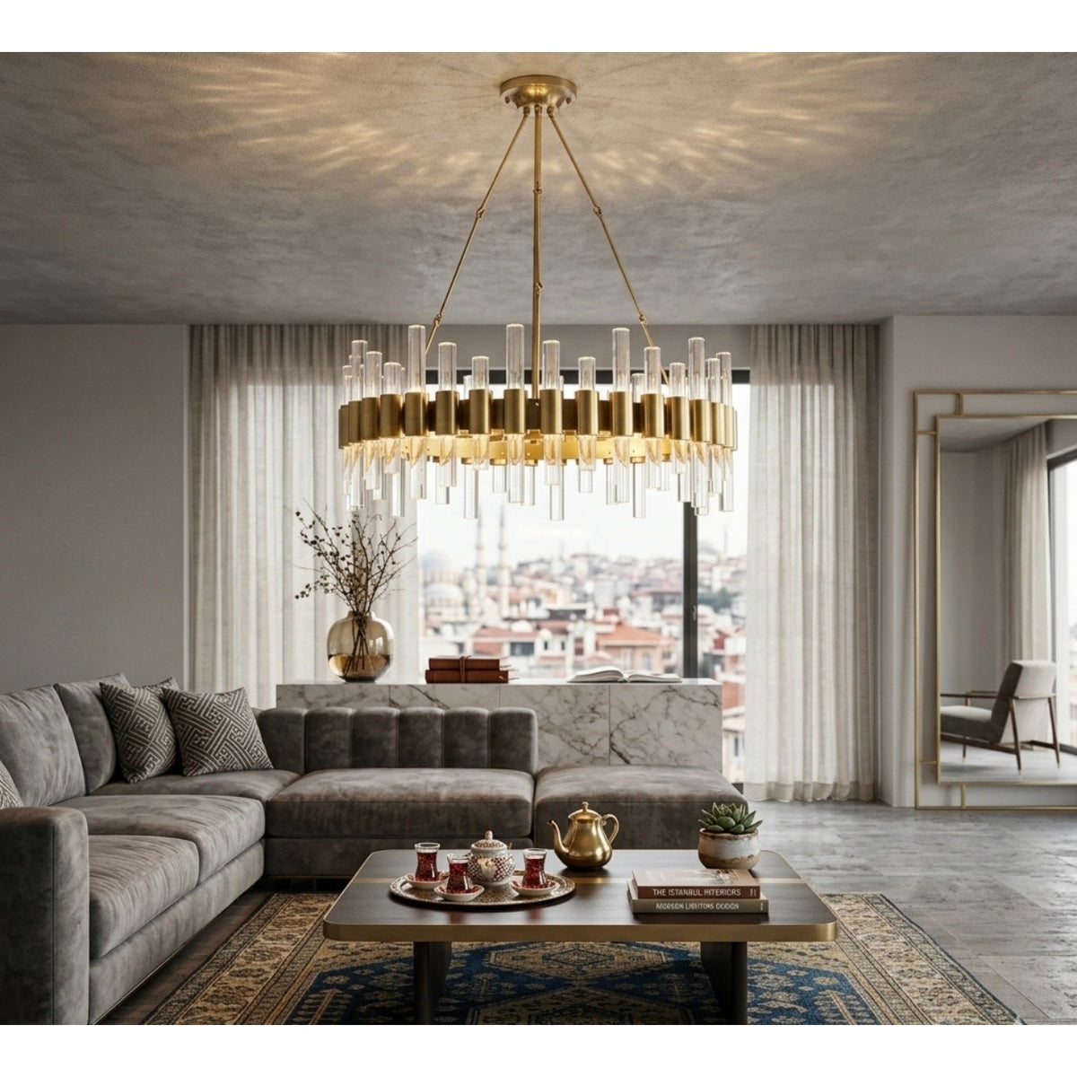 Celestiale Cristal Sarkıt Avize